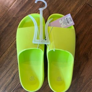 Target Wild Fable sandals pool slides lime green size 8